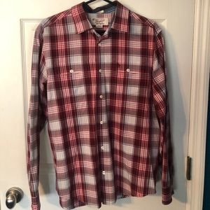 Red Penguin Plaid Dress Shirt (M)